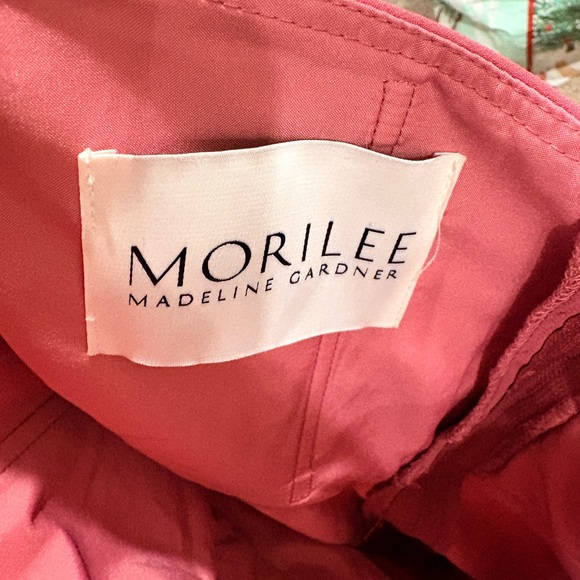 Mori Lee One-Shoulder Dress in Rose wood pink - Picture 9 of 16